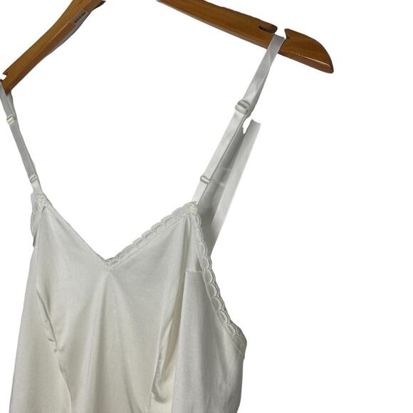 Vintage Vanity Fair Satin Slip Cami Lingerie With Lace Trim in Ivory - Picture 3 of 10